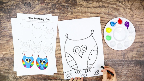 How to Draw a Cute Owl - Easy Drawing Tutorial For Kids