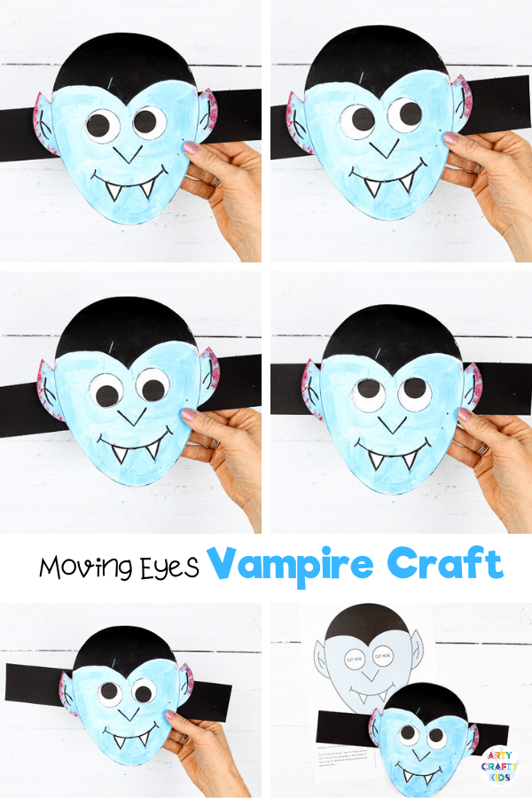 Moving Eyes Vampire Craft: A great addition to any Halloween craft session, this easy paper craft helps to strengthen little ones' fine motor skills and encourage creativity, alongside providing a big dollop of fun.