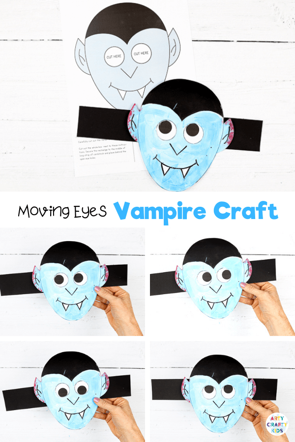 Moving Eyes Vampire Craft: A great addition to any Halloween craft session, this easy paper craft helps to strengthen little ones' fine motor skills and encourage creativity, alongside providing a big dollop of fun.