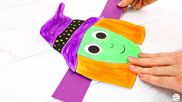 Moving Eyes Witch Craft: This simple paper craft is a really fun and interactive activity for pre-schoolers and school early years, but kids of all ages will love making silly faces just like the witch.