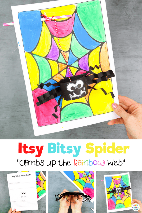 Kids will delight at how Itsy Bitsy Spider climbs up the spider web; making this a fun and interactive craft that encourages play.