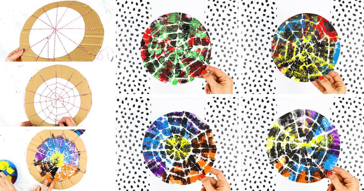 String Halloween Spider Web Art - Arty Crafty Kids string-halloween-spider-web-art-arty-crafty-kids