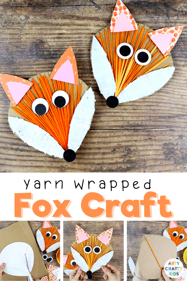 Yarn Wrapped Fox Craft: A fun and simple interactive Autumn craft for kids; Incorporating drawing, cutting, painting, gluing and threading, it's a wonderful refresher for those all important fine motor skills. The engaging and tactile craft can be used to support school learning topics.