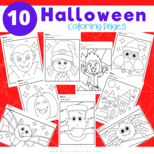 10 Halloween Coloring Pages