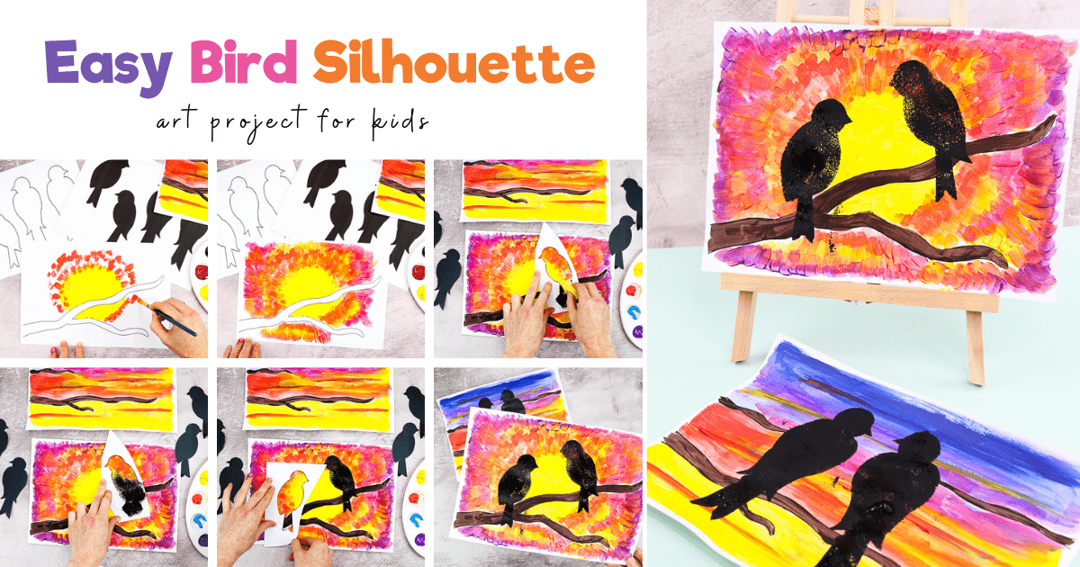 Bird Silhouette Art Project - Arty Crafty Kids