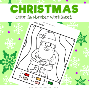 Happy Santa Color By Number Worksheet