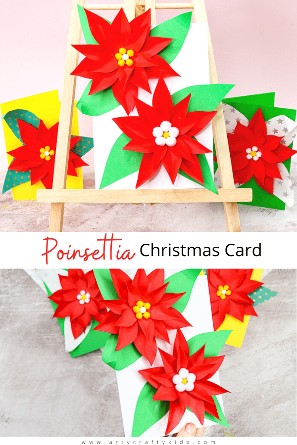 Easy Poinsettia Christmas Card: Simple, but really fun and engaging, kids will love building up the flowers and seeing them pop from the page. 

Our poinsettia template makes the craft super easy - perfect for recreating at home or within the classroom.