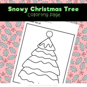 Snowy Christmas Tree Coloring Page