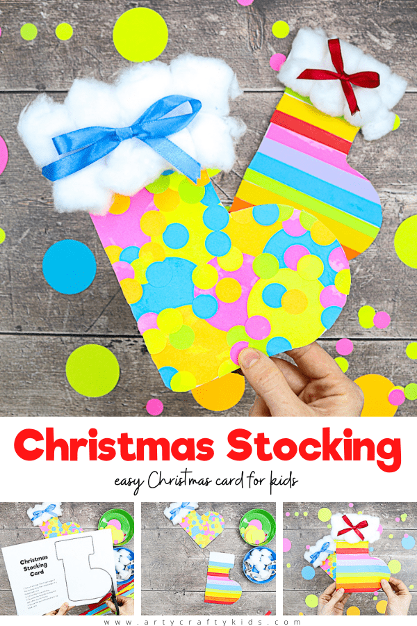 his cute Christmas stocking card is perfect for pre-schoolers and school early years to make at home or in the classroom for friends and family. The pre-drawn template means there's only some basic cutting required, before the kids can really enjoy themselves getting stuck in with the decorating.