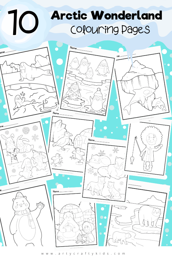 10 Arctic Wonderland Coloring Pages: If you're looking for a fun winter-themed activity, why not download our brrr-illiant Arctic wonderland coloring pages?
This fun collection of arctic animals - including fox, rabbit, penguin, polar bear, killer whale, sea lion and puffin - is a great way to introduce pre-schoolers and school early years children to this amazing snowy habitat.