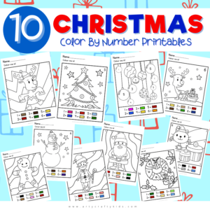 10 Christmas Color By Number Printables