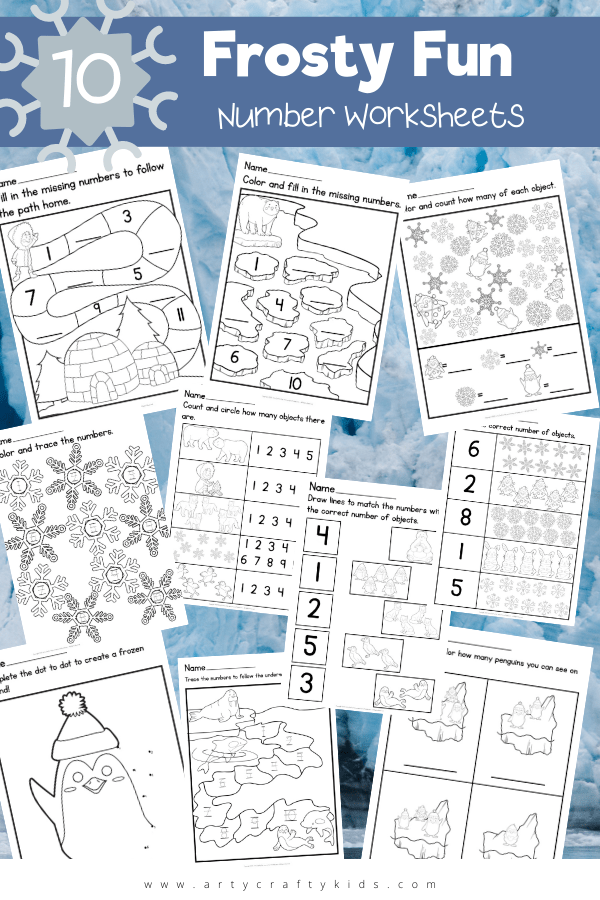 Our 10 Frosty Fun Number Worksheets are the perfect activity for winter days, and a great way of keeping preschool children excited about learning.