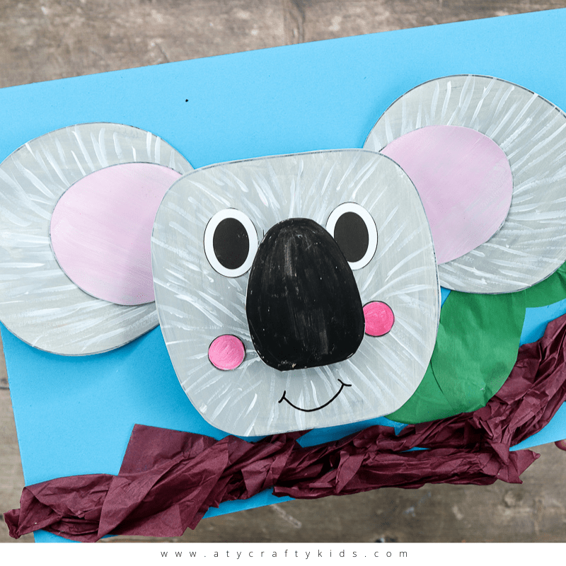 3D Paper Koala Craft