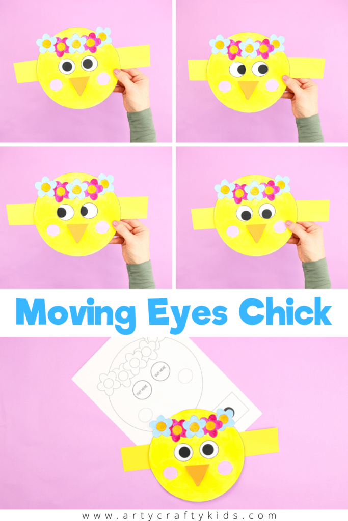 Moving Eyes Chick Craft - A fun and interactive craft for kids. A playful Spring craft that's perfect for story telling and inspiring imaginations. 