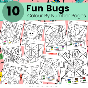 10 Fun Bugs Colour By Number Pages
