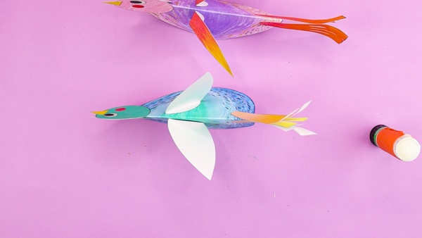 Imagine showing a completed Rocking Paper Bird Craft.