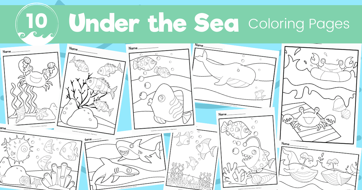 Ocean Color By Numbers - Arty Crafty Kids