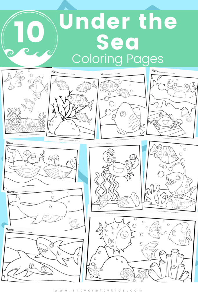 Have some jaw-some fun with our 10 Under the Sea Coloring Pages featuring a range of different unique fish, fun whales and happy sharks!