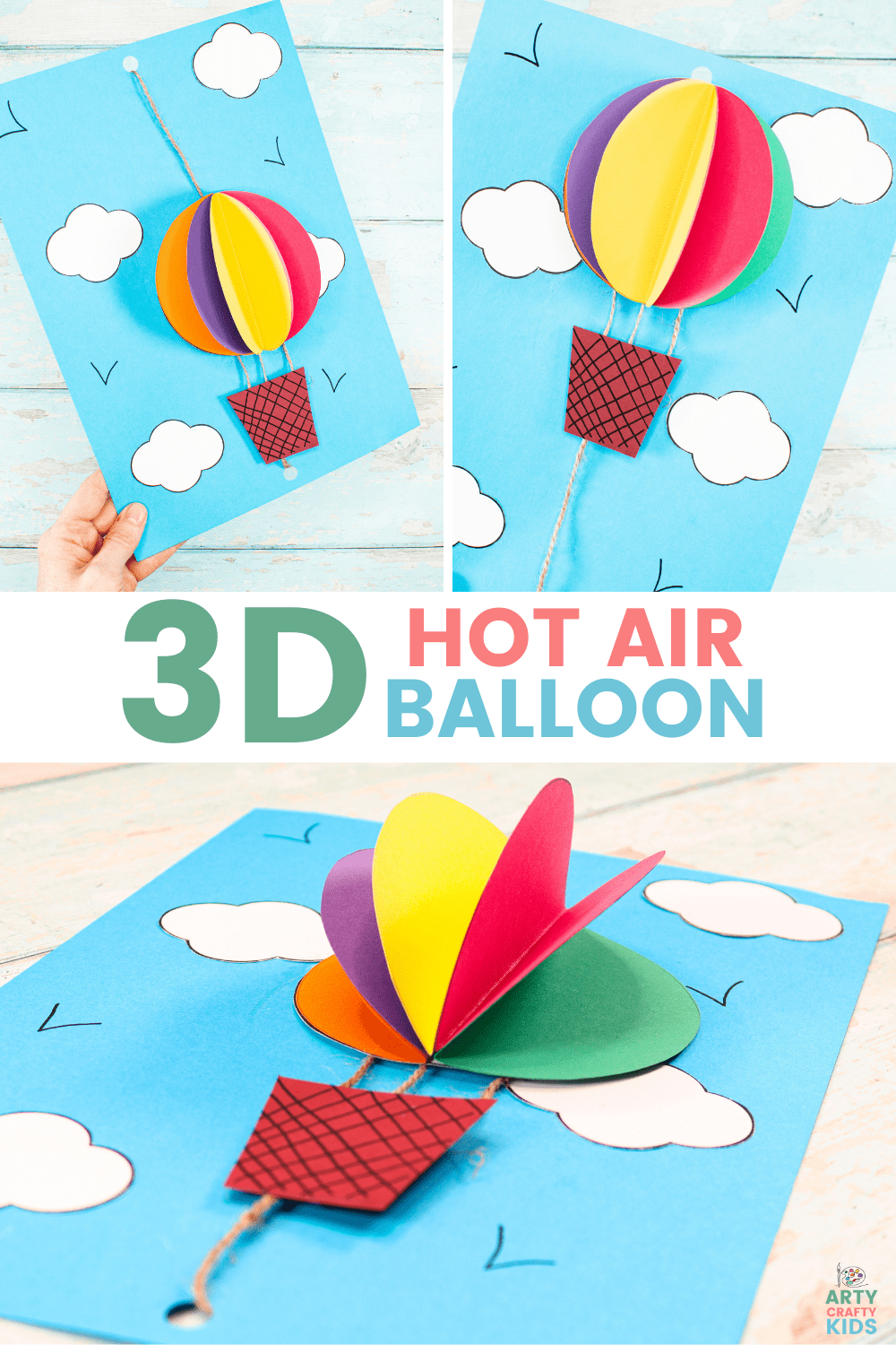 3D Hot Air Balloon Craft | Arty Crafty Kids