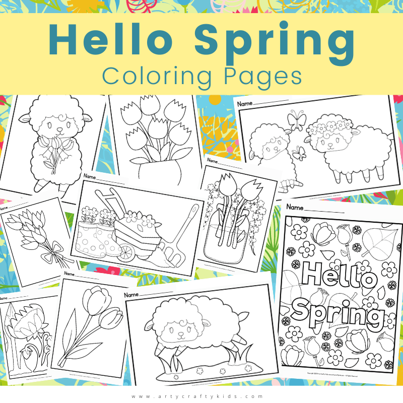 10 Hello Spring Coloring Pages