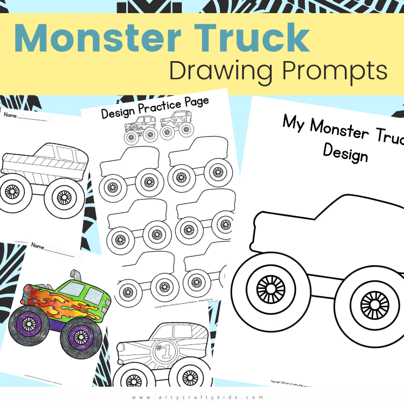 The best bit about designing your own Monster Truck is that the process extends beyond drawing a doodle or a patten on the side. Monster Trucks are jam-packed with personality and the design process should include oodles of creative thinking about their characteristics, talents and what the colors represent. They can take inspiration from popular monster trucks such as El Toro Loco, EartherShaker, Megladon etc and draw their very own Monster Jam contender.