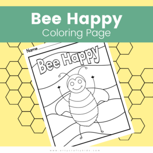 Bee Happy Coloring Page