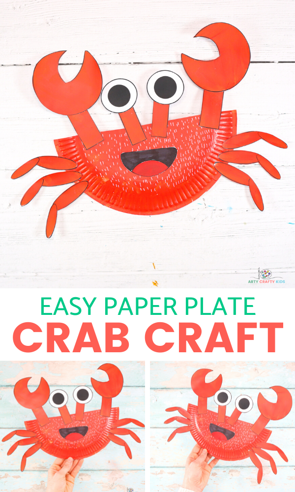 Learn how to make this Paper Plate Crab Craft with our easy to follow step-by-step tutorial. Crabs are the perfect subject for a Summer craft session with the kids and this super easy crab craft will delight Arty Crafty Kids with its easy to color and cut shapes.
