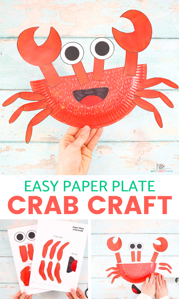 Learn how to make this Paper Plate Crab Craft with our easy to follow step-by-step tutorial. Crabs are the perfect subject for a Summer craft session with the kids and this super easy crab craft will delight Arty Crafty Kids with its easy to color and cut shapes.