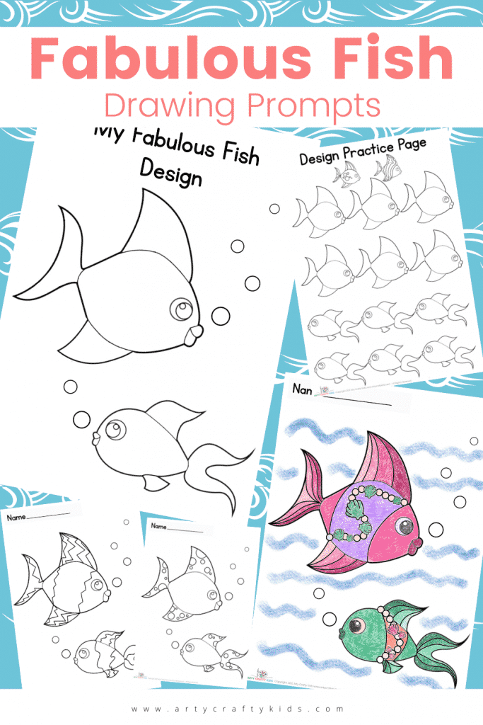 Fabulous Fish Drawing Prompts: Fish are an amazing source of inspiration for children; with their diverse shapes, colors and patterns, they make for an amazing subject to study in art from how to draw to design your own. To kickstart children's creativity, we have designed a collection of fabulous Fish Drawing Prompts. 