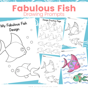 Fabulous Fish Drawing Prompts: Fish are an amazing source of inspiration for children; with their diverse shapes, colors and patterns, they make for an amazing subject to study in art from how to draw to design your own. To kickstart children's creativity, we have designed a collection of fabulous Fish Drawing Prompts.