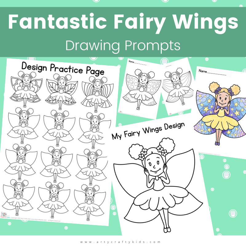 Fantastic Fairy Wings Drawing Prompts - Arty Crafty Kids