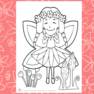 Flower Fairy Coloring Page for Kids