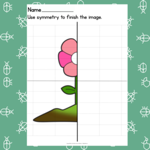 Flower Symmetry Drawing Prompt - Learning Symmetry - How to Draw