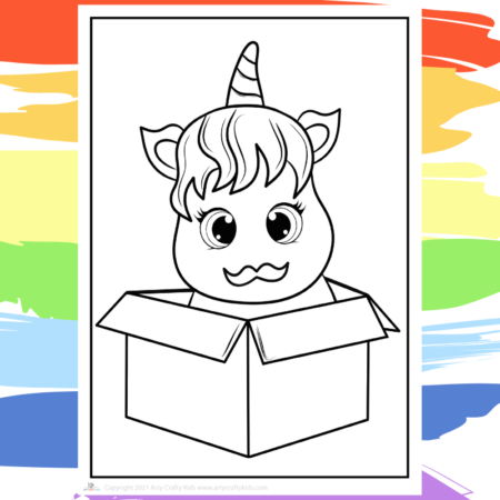 Unicorn in Disguise Coloring Page - part of a collection of 40 Unicorn Coloring Sheets.