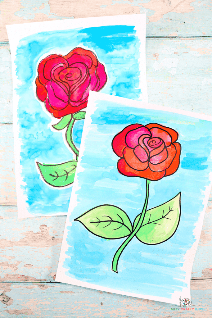 Easy, Step-by-step Rose Drawing for Kids - Really Easy Drawing Tutorial