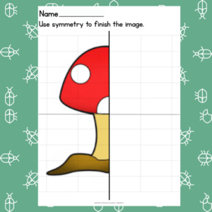 Mushroom Symmetry Drawing - Learning Symmetry - How to Draw