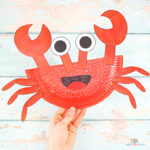 Learn how to make this Paper Plate Crab Craft with our easy to follow step-by-step tutorial. Crabs are the perfect subject for a Summer craft session with the kids and this super easy crab craft will delight Arty Crafty Kids with its easy to color and cut shapes.