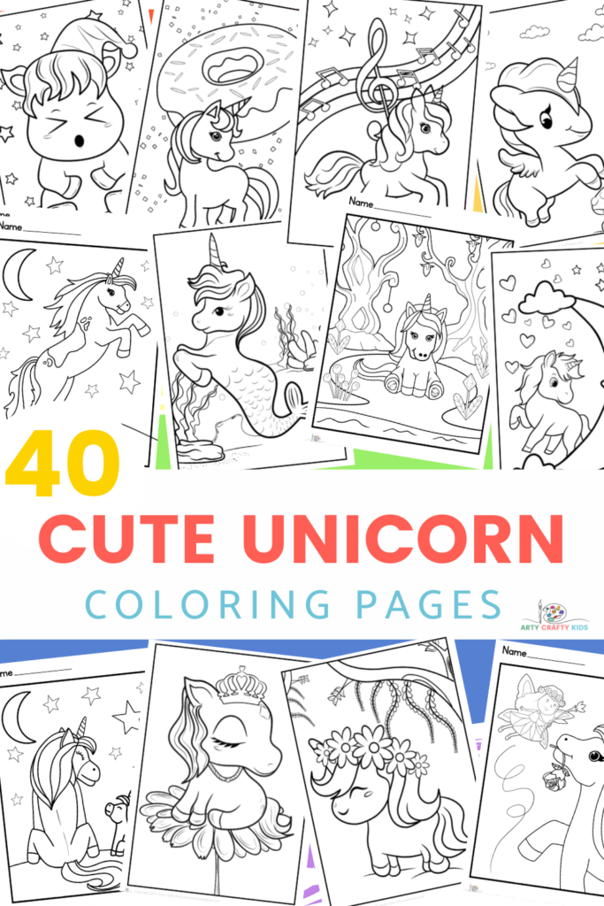 Cute Coloring Book: 40 Cute and Creative Animal, Kawaii and