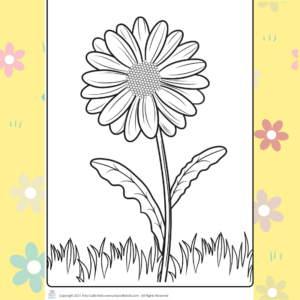 Daisy coloring page