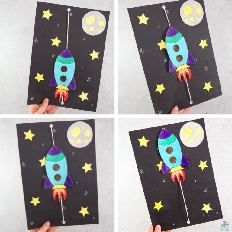 Flying Rocketship Craft - Space Craft - Arty Crafty Kids