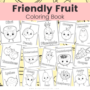 Friendly Fruit Coloring Book