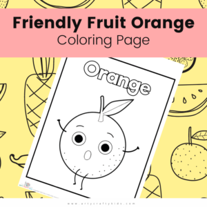 Friendly Fruit Orange Coloring Page