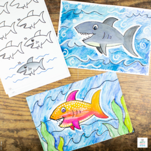 Learn how to draw a shark with our fun and easy to follow "Shark How to Draw" printable guide! Our how-to makes drawing sharks super simple and paired with the flow drawing technique, this friendly shark can be drawn in just a few easy steps.