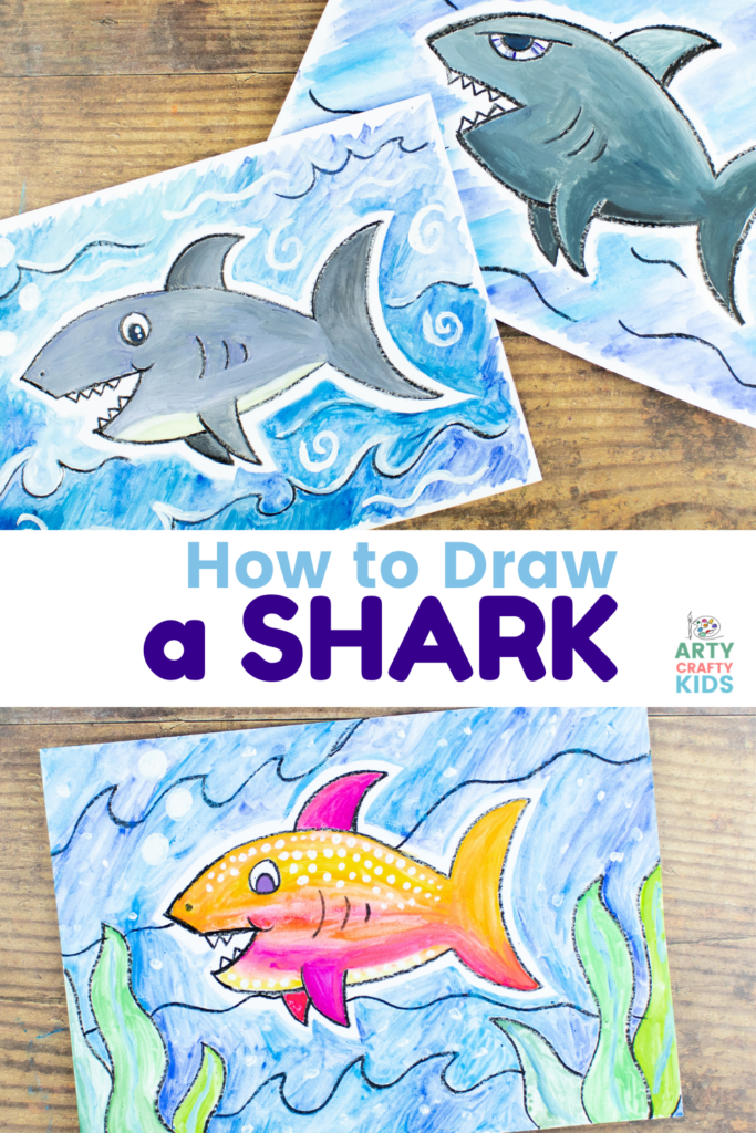 Learn how to draw a shark with our fun and easy to follow "Shark How to Draw" printable guide! Our how-to makes drawing sharks super simple and paired with the flow drawing technique, this friendly shark can be drawn in just a few easy steps.