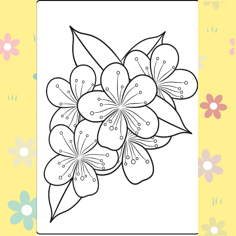 Little Flowers Coloring Page