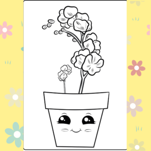 Orchid coloring page