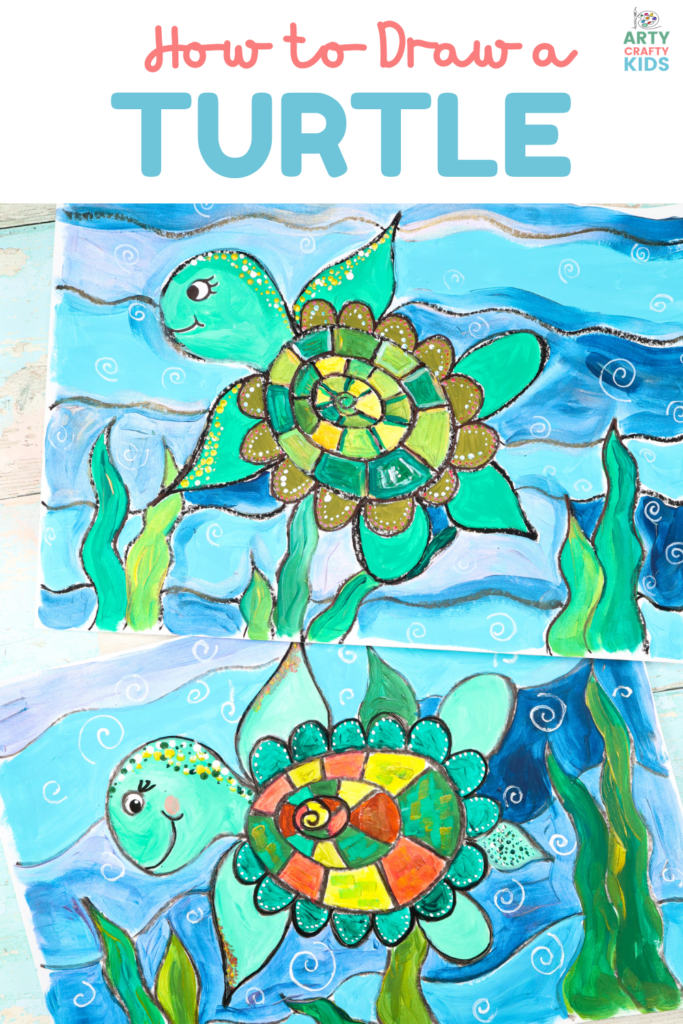 Learn how to draw a turtle with our easy to follow step-by-step "Turtle How to Draw" printable guide! Our how-to makes drawing a turtle super easy and coupled with the flow drawing technique, the sea turtle can be drawn in just a few simple steps.