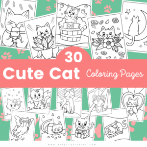 30 Cute Cat Coloring Pages