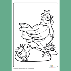 Funny Little Bird Coloring Page for Kids Gráfico por