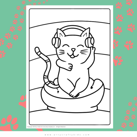 printable kitten cat coloring pages